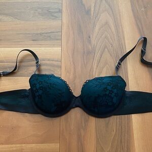Stella McCartney Black Floral Lace Bra